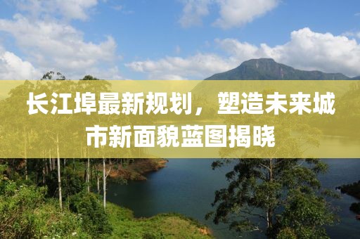 長江埠最新規(guī)劃，塑造未來城市新面貌藍(lán)圖揭曉