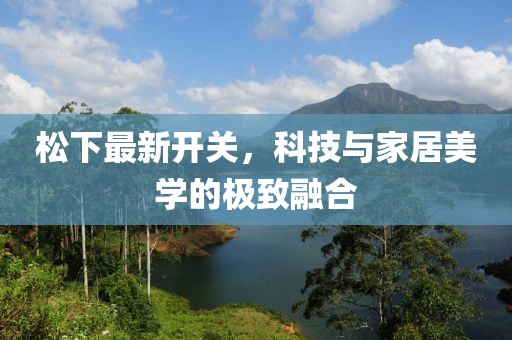 松下最新開關(guān)，科技與家居美學(xué)的極致融合