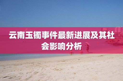 云南玉鐲事件最新進(jìn)展及其社會(huì)影響分析