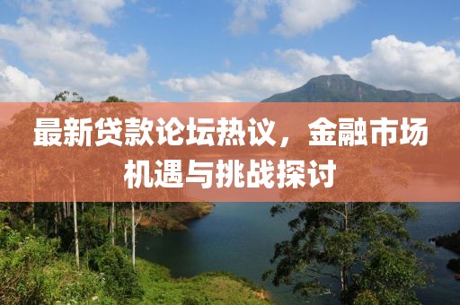 最新貸款論壇熱議，金融市場(chǎng)機(jī)遇與挑戰(zhàn)探討