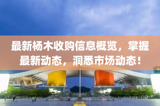 最新楊木收購信息概覽，掌握最新動態(tài)，洞悉市場動態(tài)！
