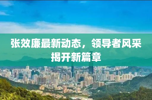 張效廉最新動態(tài)，領(lǐng)導(dǎo)者風(fēng)采揭開新篇章