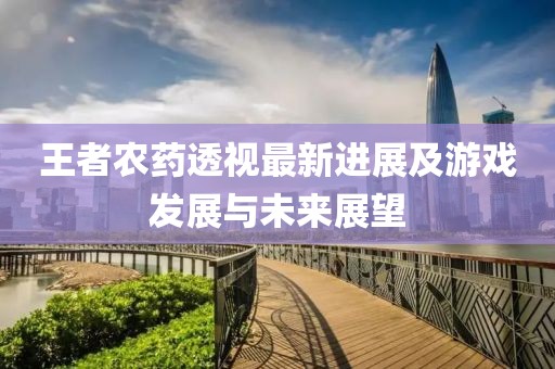 王者農(nóng)藥透視最新進(jìn)展及游戲發(fā)展與未來展望
