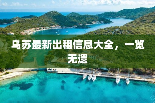 烏蘇最新出租信息大全，一覽無(wú)遺