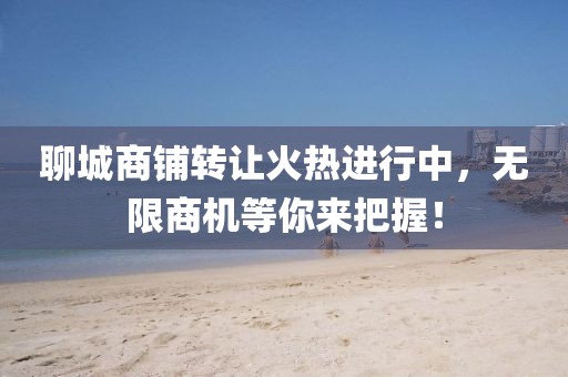 聊城商鋪轉(zhuǎn)讓火熱進行中，無限商機等你來把握！