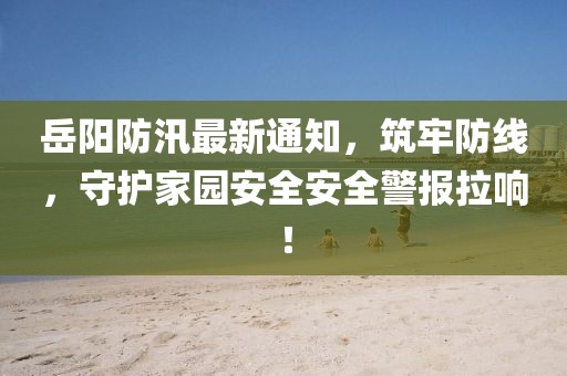 岳陽防汛最新通知，筑牢防線，守護家園安全安全警報拉響！