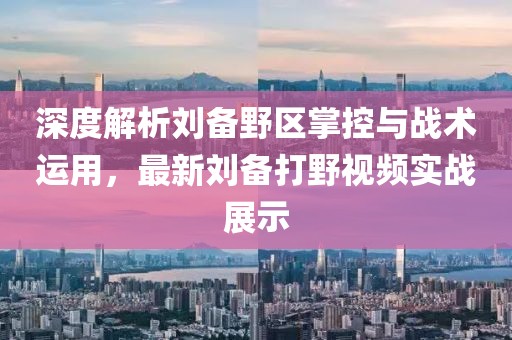 深度解析劉備野區(qū)掌控與戰(zhàn)術(shù)運用，最新劉備打野視頻實戰(zhàn)展示