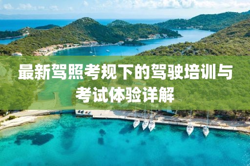 最新駕照考規(guī)下的駕駛培訓(xùn)與考試體驗(yàn)詳解