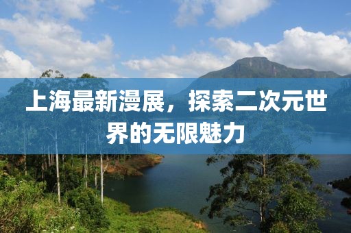 上海最新漫展，探索二次元世界的無限魅力