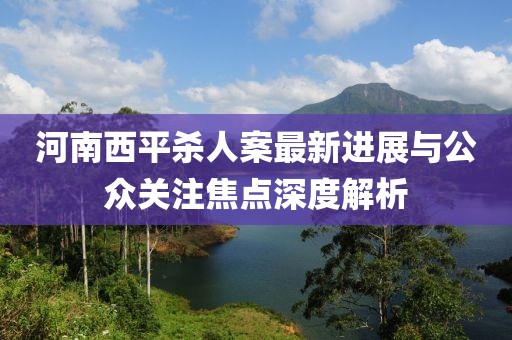 河南西平殺人案最新進(jìn)展與公眾關(guān)注焦點(diǎn)深度解析
