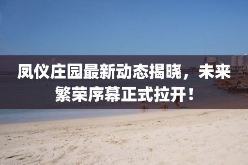鳳儀莊園最新動(dòng)態(tài)揭曉，未來(lái)繁榮序幕正式拉開(kāi)！