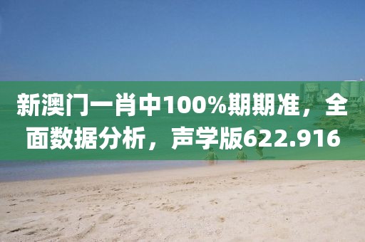 新澳門一肖中100%期期準(zhǔn)，全面數(shù)據(jù)分析，聲學(xué)版622.916