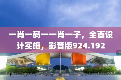 一肖一碼一一肖一子，全面設(shè)計(jì)實(shí)施，影音版924.192