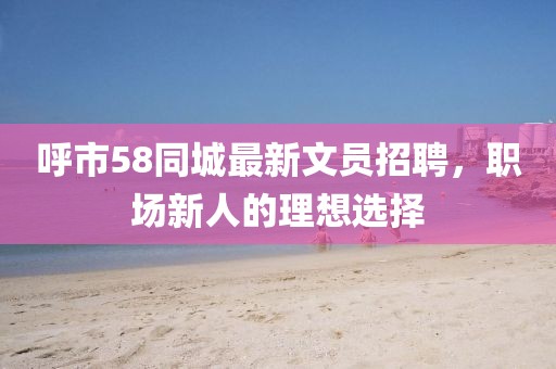 呼市58同城最新文員招聘，職場新人的理想選擇