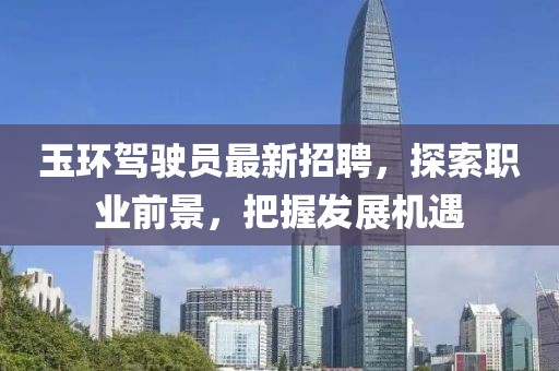 玉環(huán)駕駛員最新招聘，探索職業(yè)前景，把握發(fā)展機(jī)遇