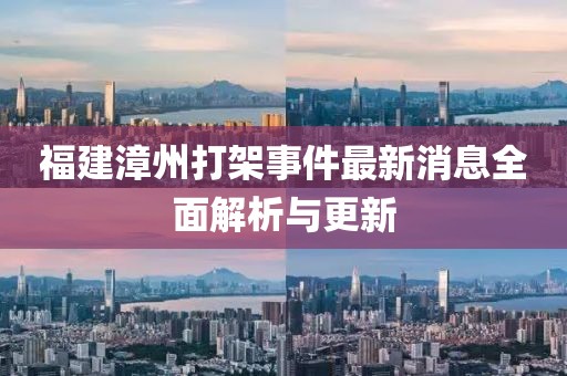 福建漳州打架事件最新消息全面解析與更新
