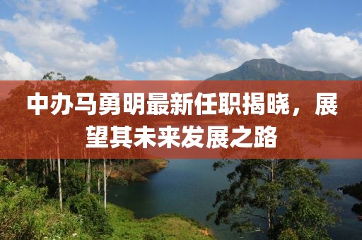 中辦馬勇明最新任職揭曉，展望其未來發(fā)展之路