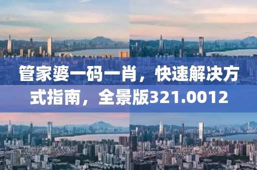 管家婆一碼一肖，快速解決方式指南，全景版321.0012
