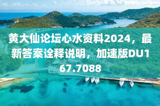黃大仙論壇心水資料2024，最新答案詮釋說明，加速版DU167.7088