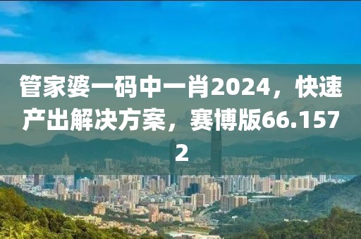 管家婆一碼中一肖2024，快速產(chǎn)出解決方案，賽博版66.1572