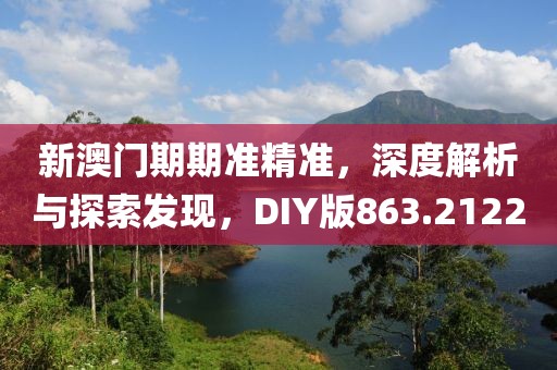 新澳門期期準(zhǔn)精準(zhǔn)，深度解析與探索發(fā)現(xiàn)，DIY版863.2122