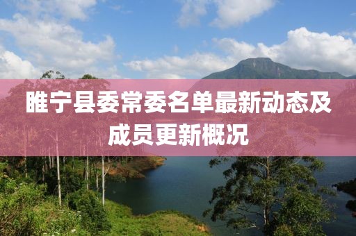 睢寧縣委常委名單最新動態(tài)及成員更新概況