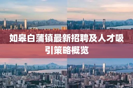 如皋白蒲鎮(zhèn)最新招聘及人才吸引策略概覽