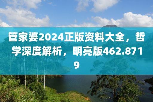 管家婆2024正版資料大全，哲學(xué)深度解析，明亮版462.8719