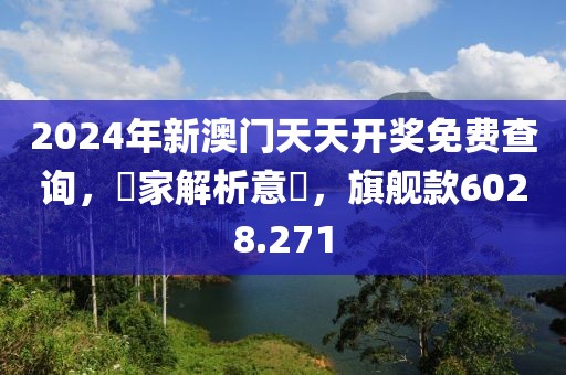 2024年新澳門天天開獎(jiǎng)免費(fèi)查詢，專家解析意見，旗艦款6028.271