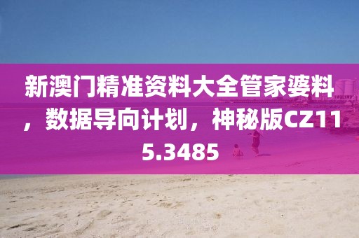 新澳門精準(zhǔn)資料大全管家婆料，數(shù)據(jù)導(dǎo)向計劃，神秘版CZ115.3485