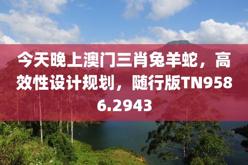 今天晚上澳門三肖兔羊蛇，高效性設(shè)計規(guī)劃，隨行版TN9586.2943