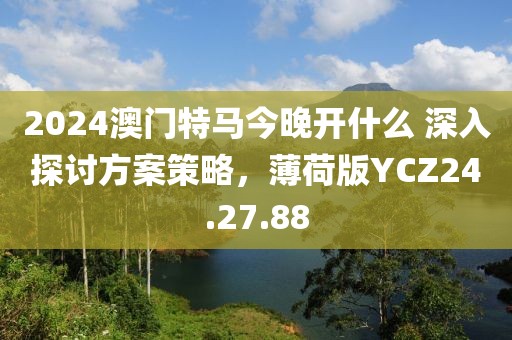2024澳門特馬今晚開什么 深入探討方案策略，薄荷版YCZ24.27.88