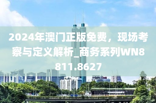 2024年澳門正版免費(fèi)，現(xiàn)場考察與定義解析_商務(wù)系列WN8811.8627