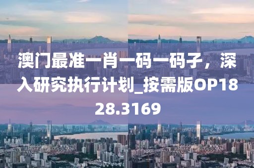 澳門最準一肖一碼一碼孑，深入研究執(zhí)行計劃_按需版OP1828.3169