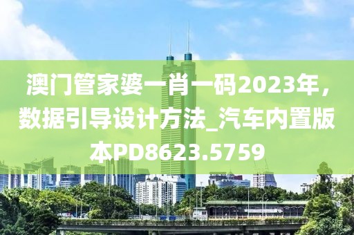 澳門(mén)管家婆一肖一碼2023年，數(shù)據(jù)引導(dǎo)設(shè)計(jì)方法_汽車(chē)內(nèi)置版本PD8623.5759