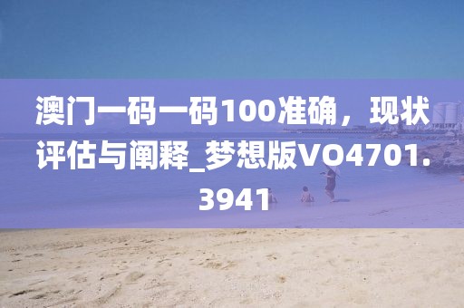 澳門一碼一碼100準(zhǔn)確，現(xiàn)狀評估與闡釋_夢想版VO4701.3941