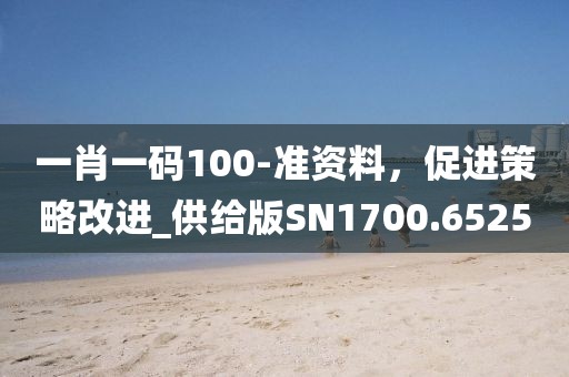 一肖一碼100-準(zhǔn)資料，促進(jìn)策略改進(jìn)_供給版SN1700.6525
