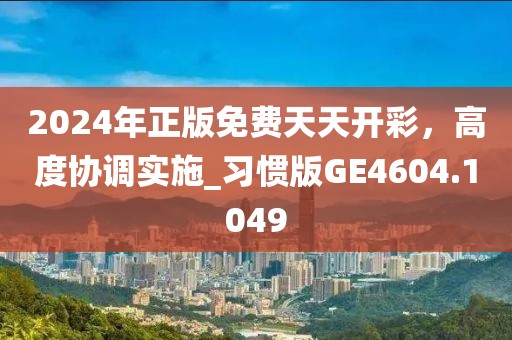 2024年正版免費天天開彩，高度協(xié)調(diào)實施_習慣版GE4604.1049