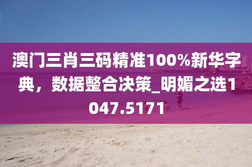 澳門三肖三碼精準(zhǔn)100%新華字典，數(shù)據(jù)整合決策_(dá)明媚之選1047.5171