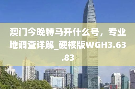 澳門(mén)今晚特馬開(kāi)什么號(hào)，專(zhuān)業(yè)地調(diào)查詳解_硬核版WGH3.63.83